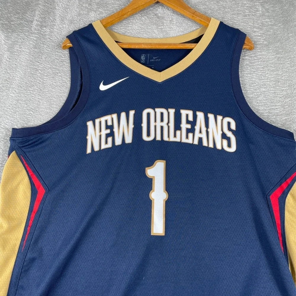 Nike‎ Zion Williamson Pelicans Basketball Jersey Mens XL Blue Swingman NBA